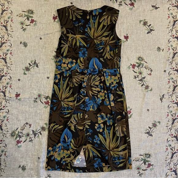 VTG Jessica Howard Square Neck Floral Dress Sleeveless Tropical 12 Formal Party - Picture 3 of 4
